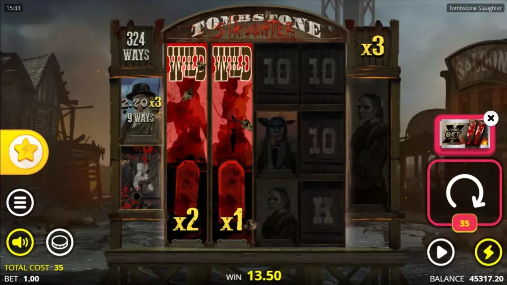 Slaughters Spins: xNudge Win Screen
